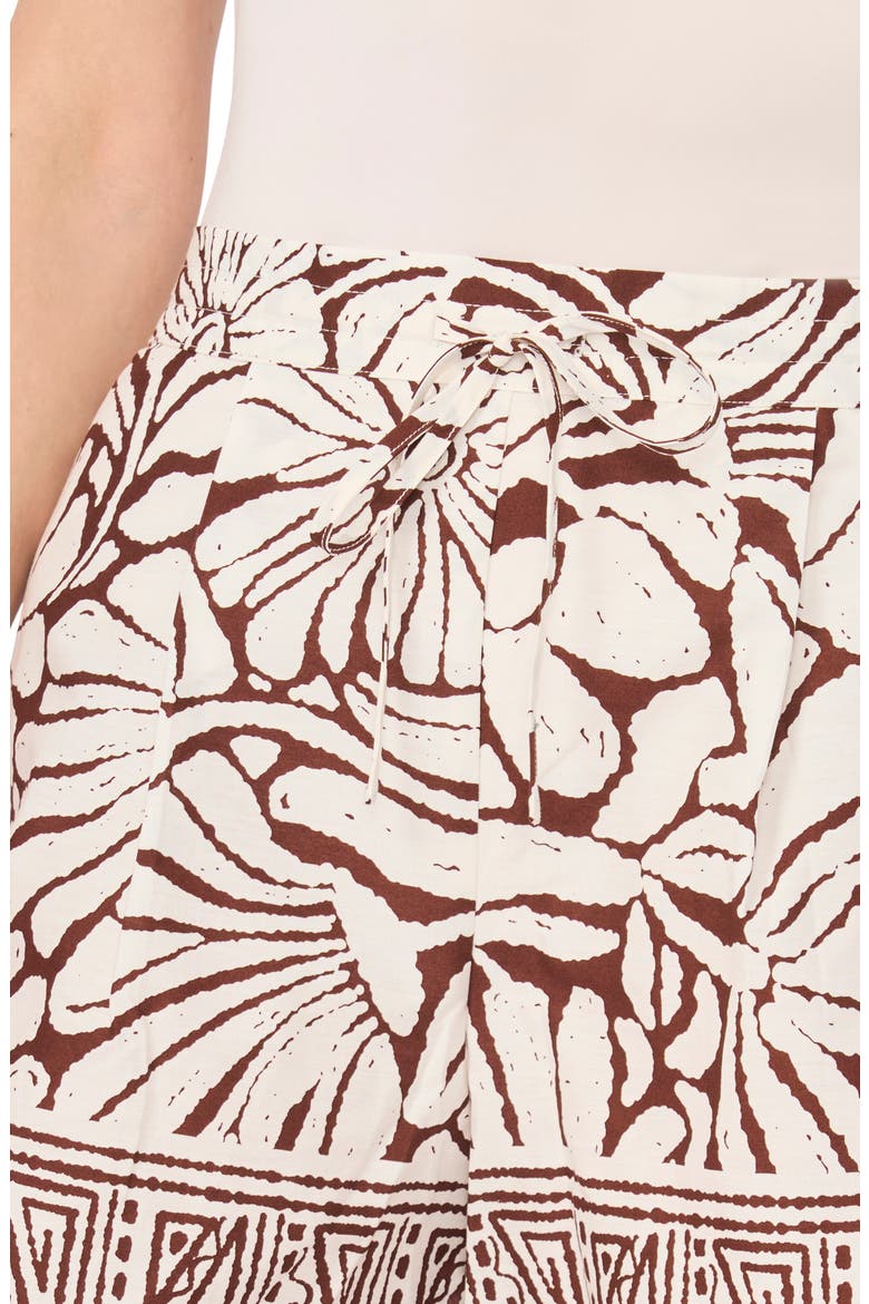 Floral Cotton Pull-On Shorts, Alternate, color, NEW IVORY