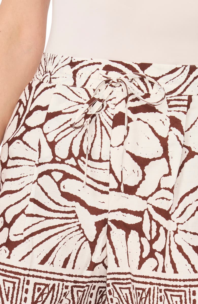 Halogen<sup>®</sup> Floral Cotton Pull-On Shorts, Alternate, color, New Ivory