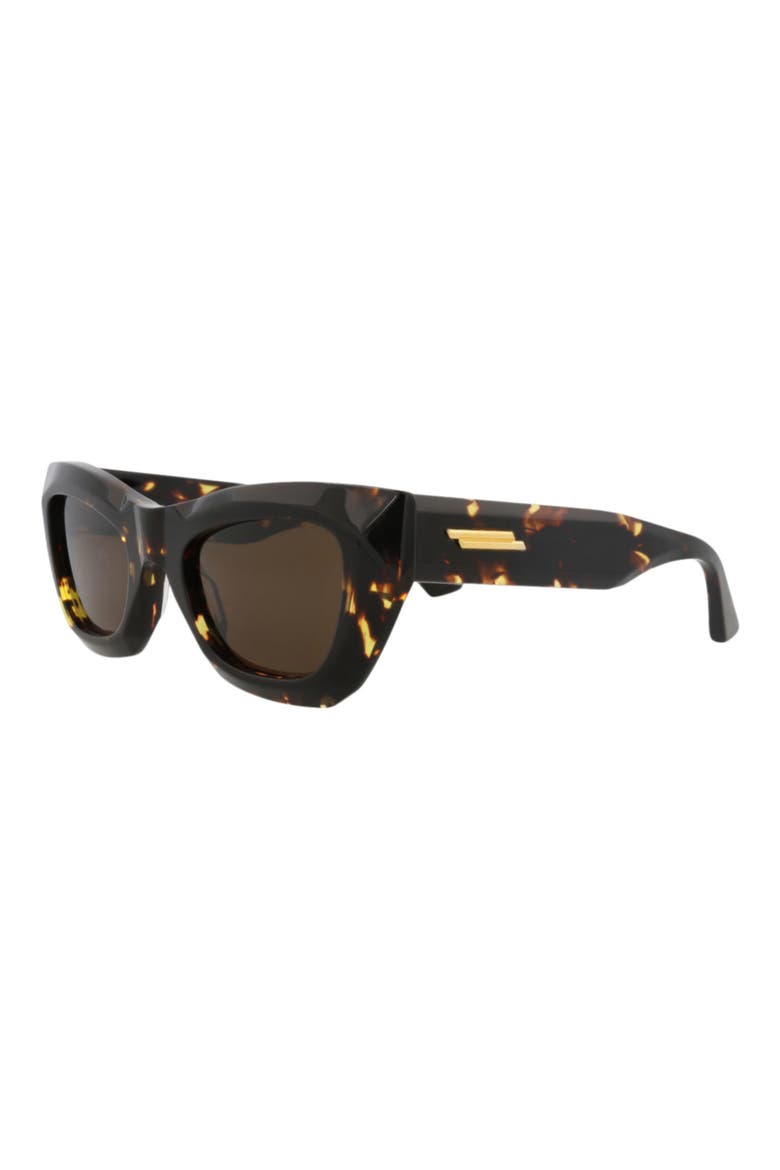 52mm Polarized Cat Eye Sunglasses, Alternate, color, HAVANA HAVANA BROWN