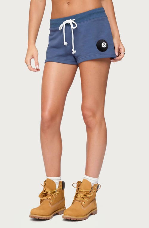 Edikted Nelson Billiard Drawstring Shorts In Blue