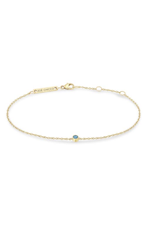 Zoë Chicco Bezel Opal Pendant Bracelet In Gold