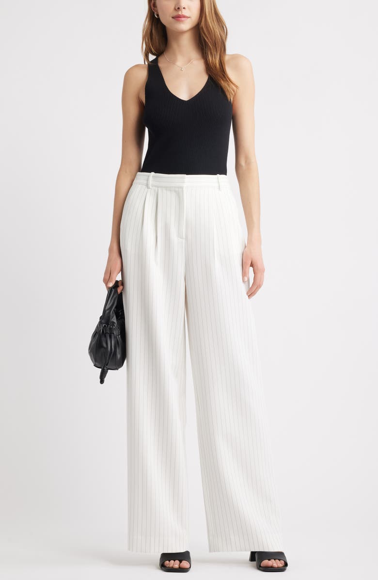 Open Edit Sculpt V-Neck Tank, Alternate, color, Black