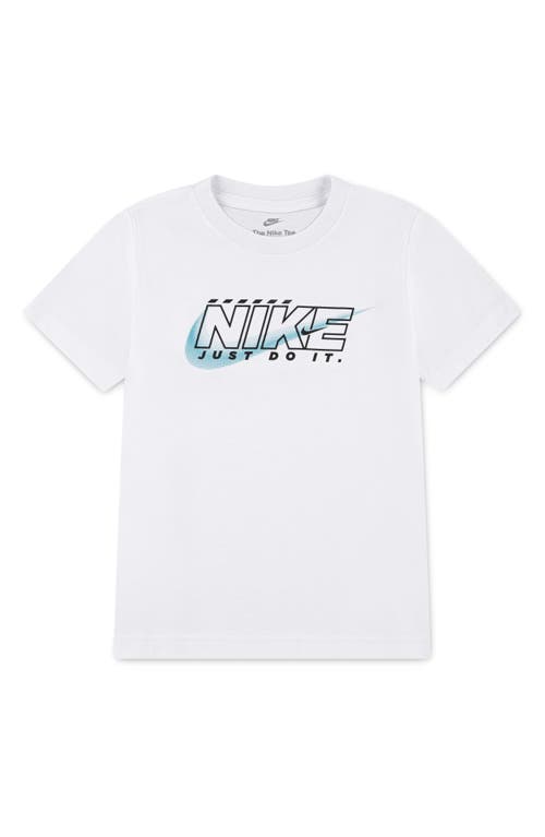 Nike Kids' Rush Nation Logo Graphic T-shirt In White