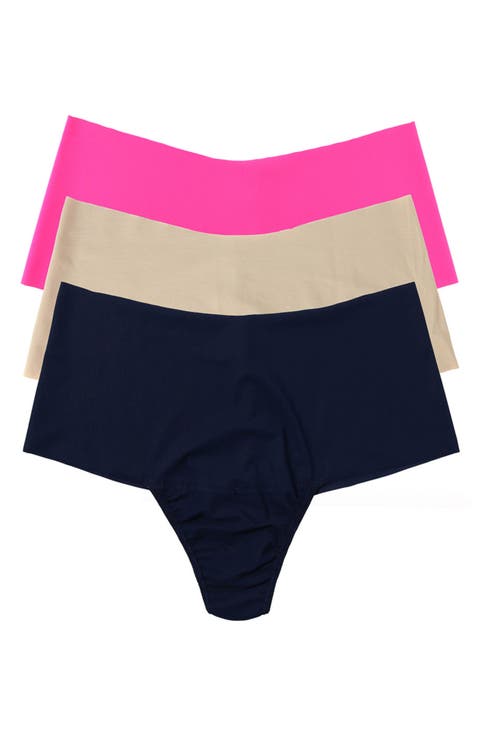 Breathe Assorted 3-Pack High Waist Thongs