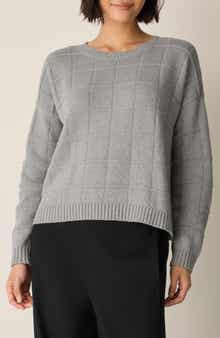 Eileen Fisher Organic Cotton & Cashmere Crewneck Sweater