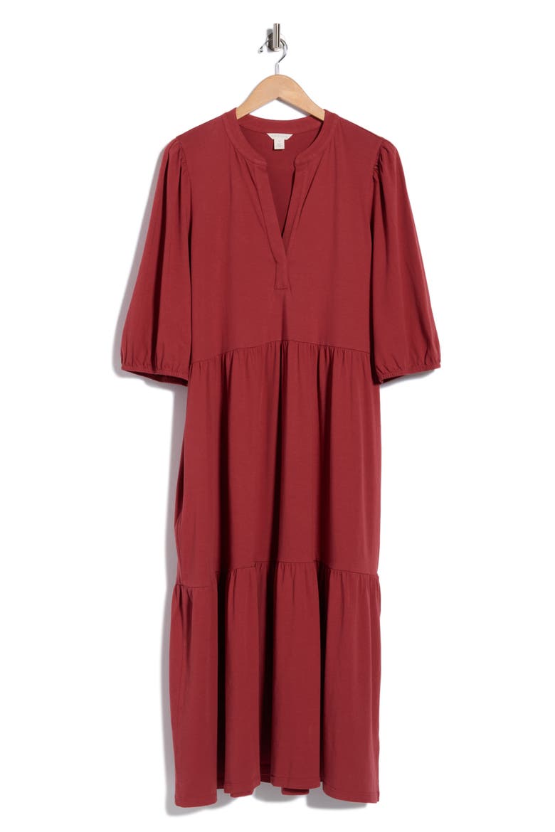 Knit Maxi Dress, Alternate, color, RED PEAR