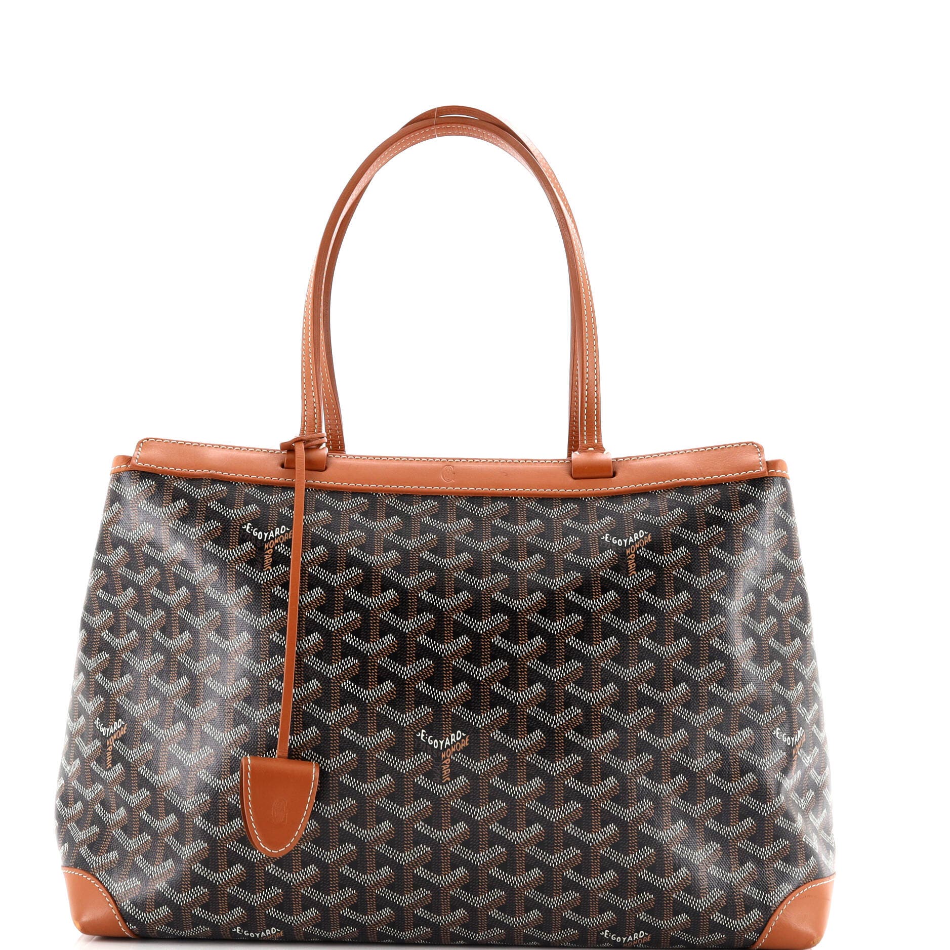 Pre-Owned Goyard Bellechasse Bag Coated Canvas PM, Main, color, 