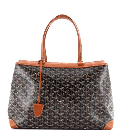 Pre-owned Goyard  Goyard Bellechasse Bag Coated Canvas Pm In Black