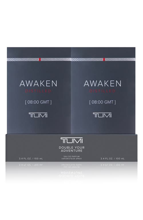 Tumi Awaken Distilled 8:00 Gmt Eau De Parfum Duo $330 Value In Transparent