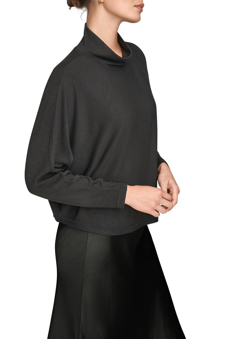 Mock Neck Sweater, Alternate, color, BLACK