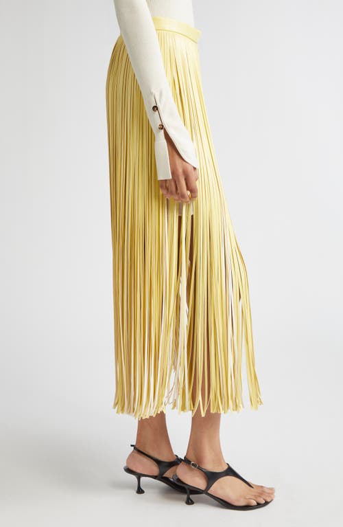 Proenza Schouler Veda Two-tone Faux Leather Fringe Midi Wrap Skirt In Multi