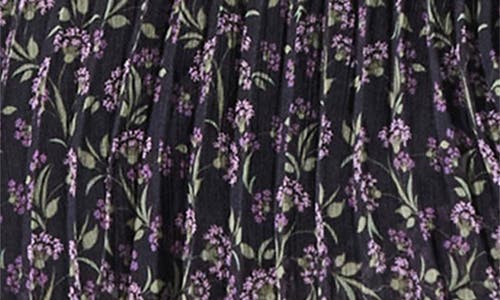 Astr The Label Gracelynn Floral Short Sleeve Tiered Maxi Dress In Purple