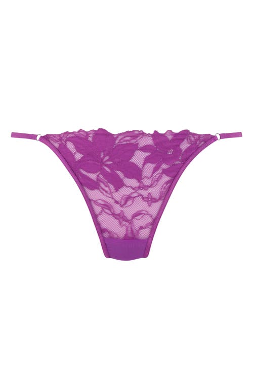 Hunkemoller Hunkemöller Ingrid Embroidered Mesh G-string In Cattleya Orchid
