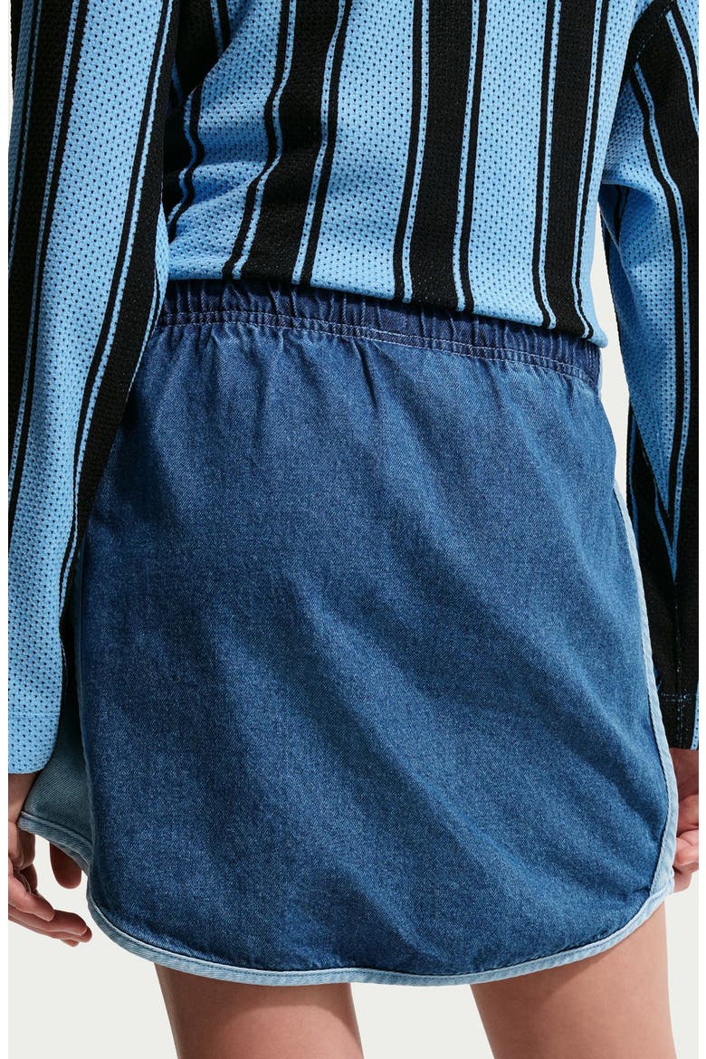 Kids' Two-Tone Denim Skirt, Alternate, color, MYSTIC NAVY/ ARMORY BLUE