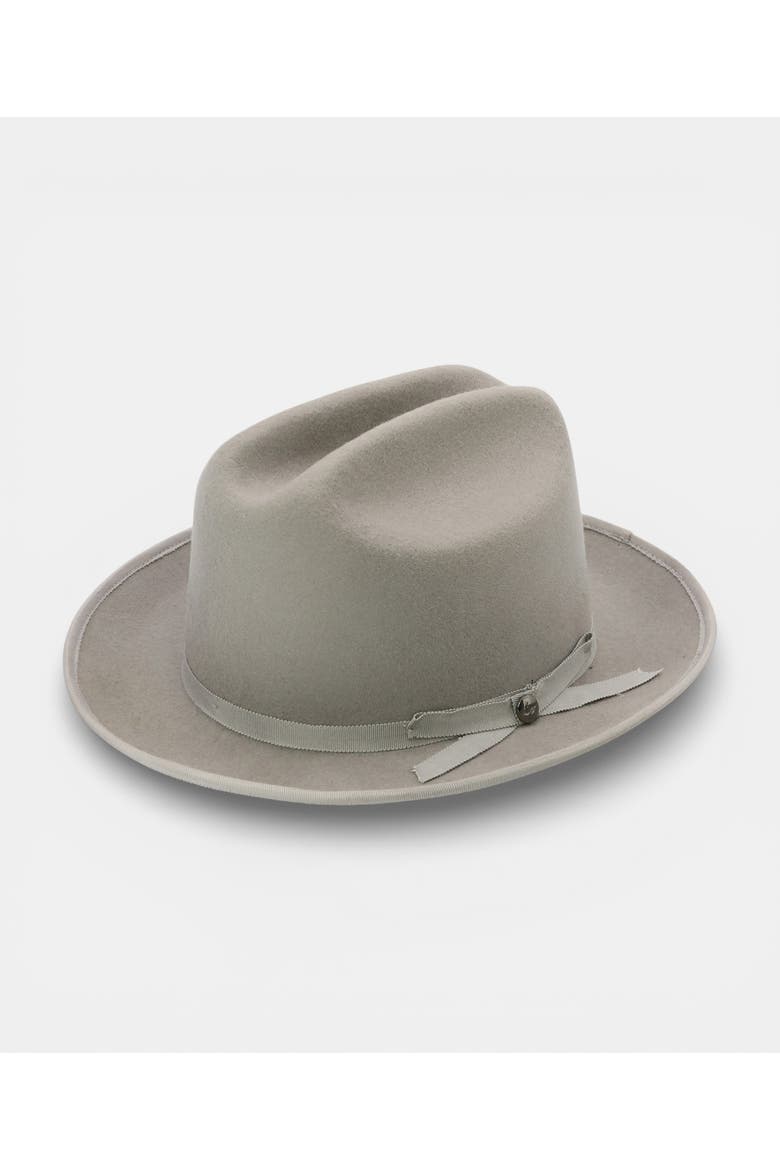 Rough Road Wool Felt Fedora, Main, color, GREY