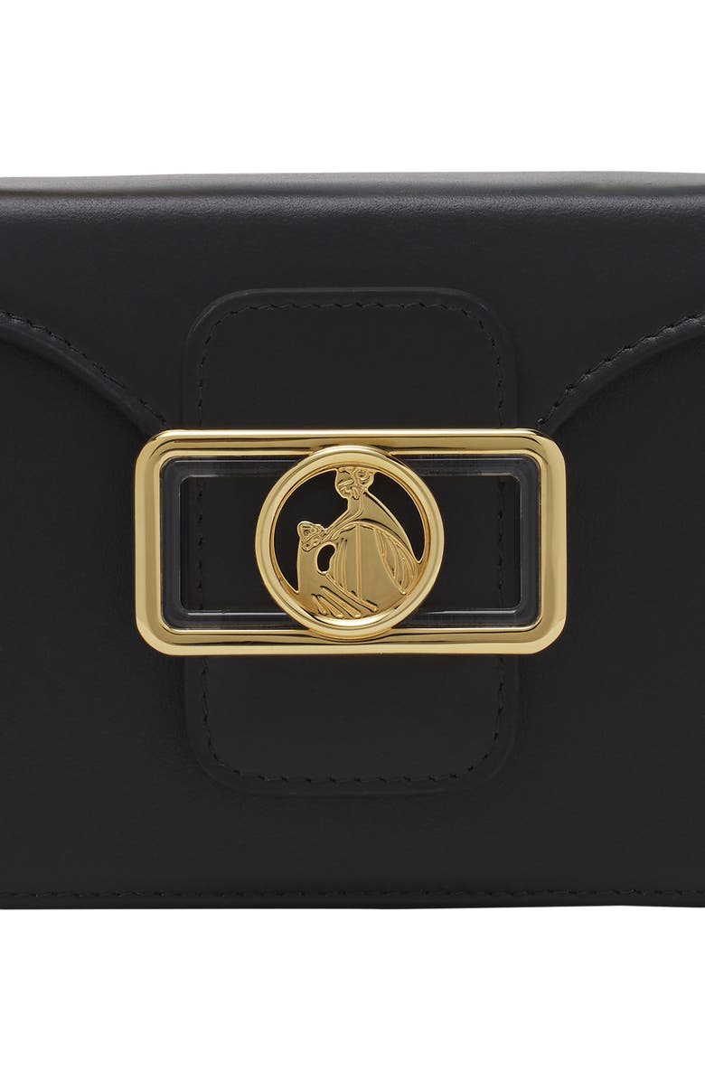 Lanvin Pencil Cat Nano Leather Bag With A Bi-Material Cat, Alternate, color, Noir