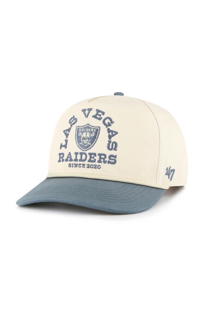 '47 Men's '47 Cream Las Vegas Raiders Ranchero Hitch Adjustable Hat, Main, color, 