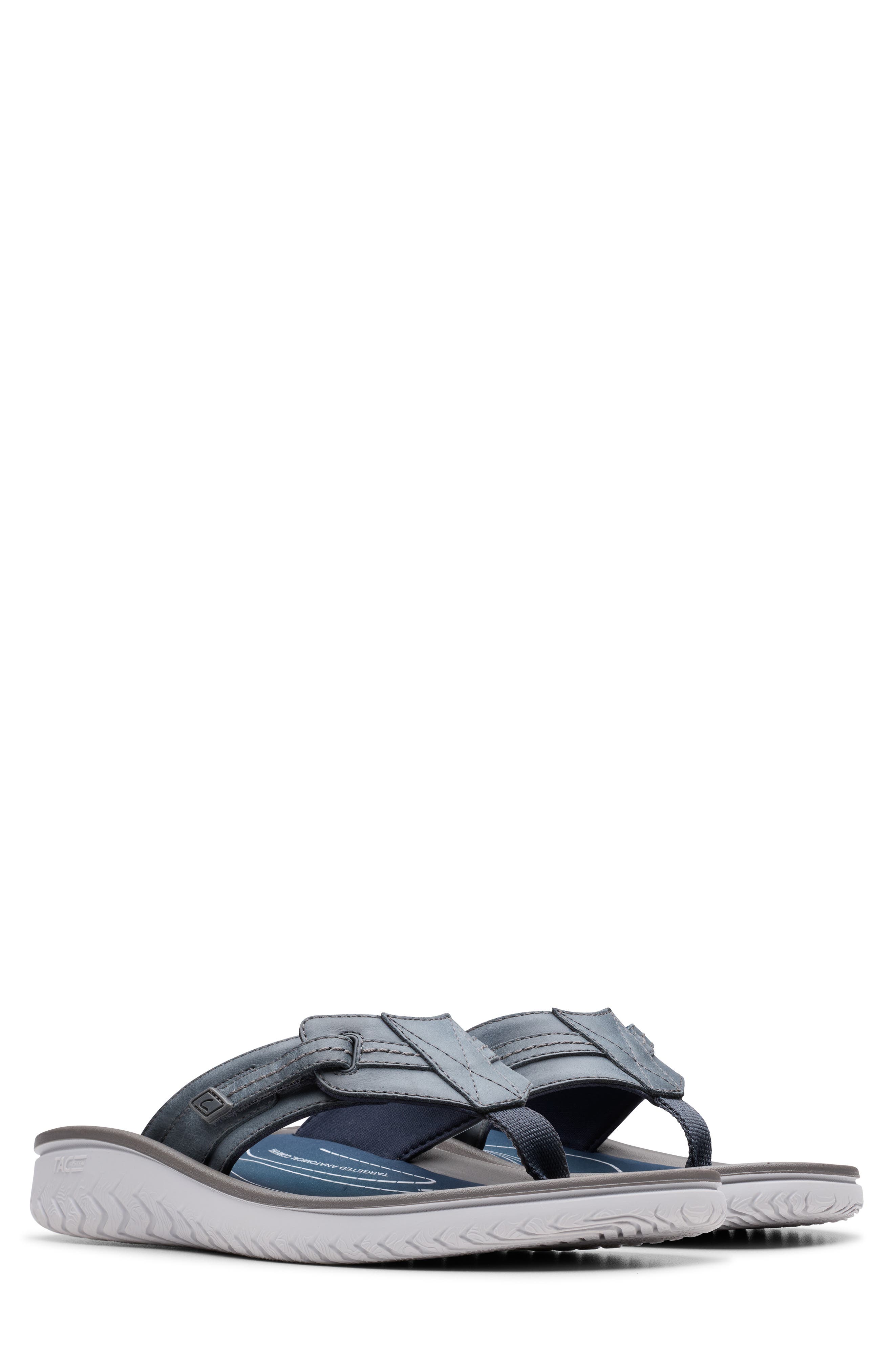 Clarks<sup>®</sup> Wesley Sun Flip Flop, Alternate, color, Navy Leather