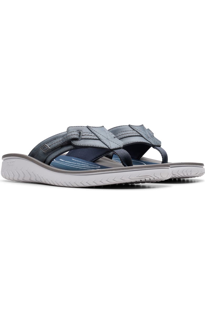 Clarks<sup>®</sup> Wesley Sun Flip Flop, Alternate, color, Navy Leather