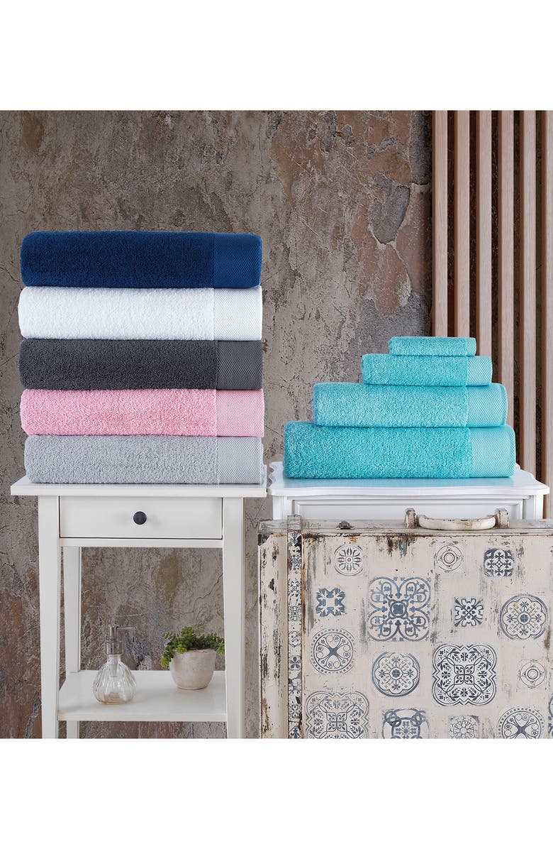 Brooks Brothers Signature Cotton Bath Towel, Alternate, color, Silver