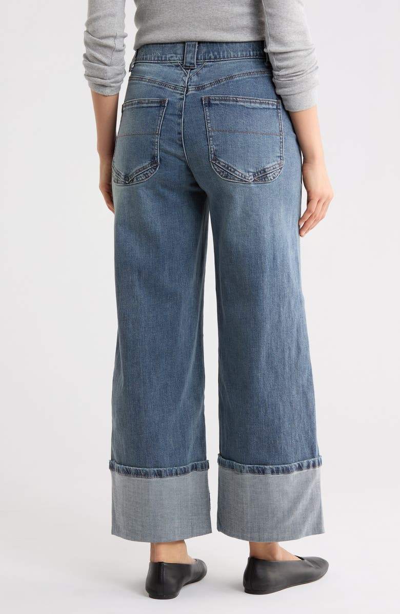 Democracy High Waist Cuffed Wide Leg Jeans, Alternate, color, Mid Blue Artisanal
