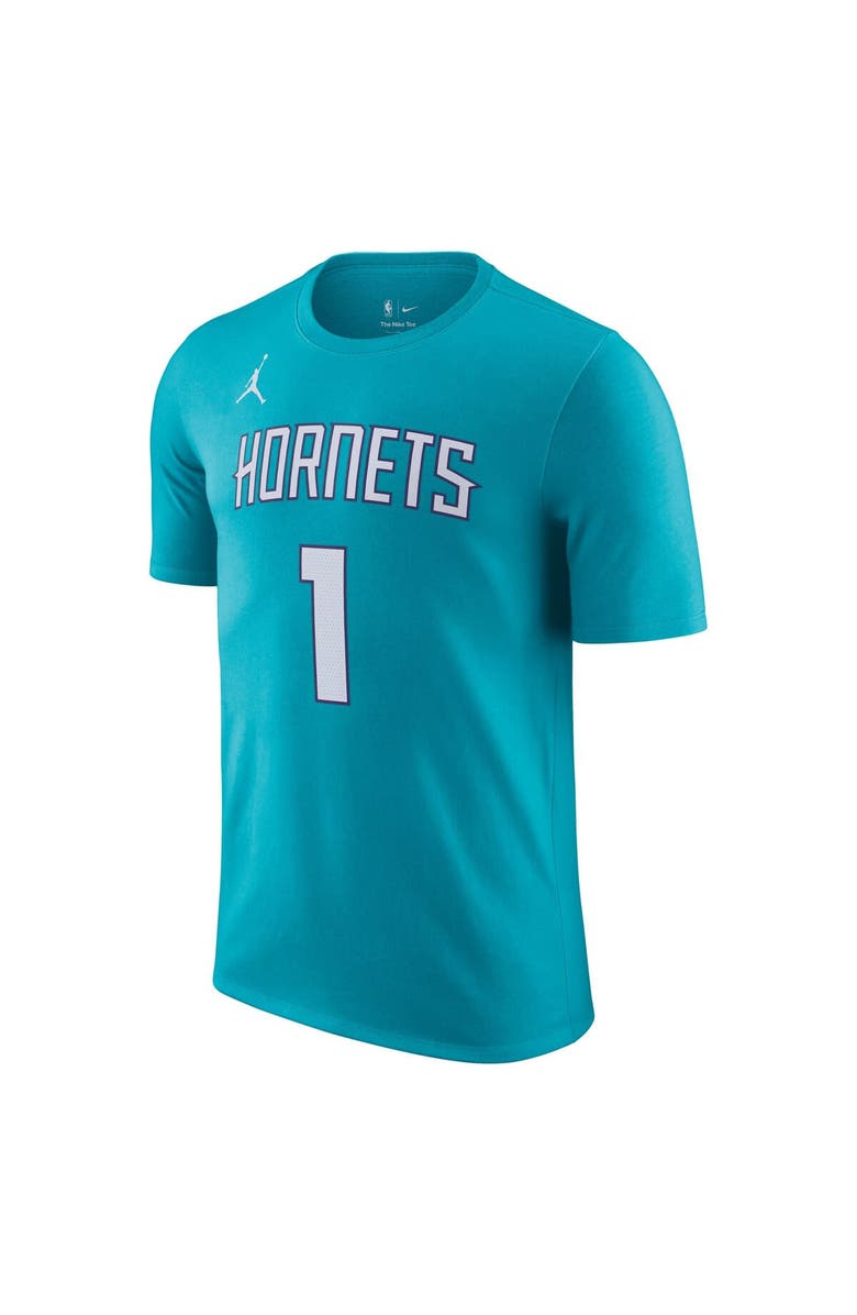 Nike Men's Nike LaMelo Ball Teal Charlotte Hornets Icon 2022/23 Name & Number T-Shirt, Alternate, color, Teal