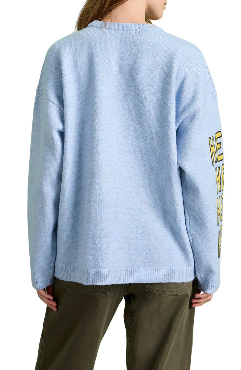 Sanctuary Hee Hee Hee Hee Crewneck Sweater, Alternate, color, Blue Powder