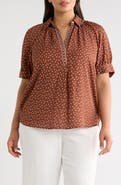 MAX STUDIO Puff Sleeve Top
