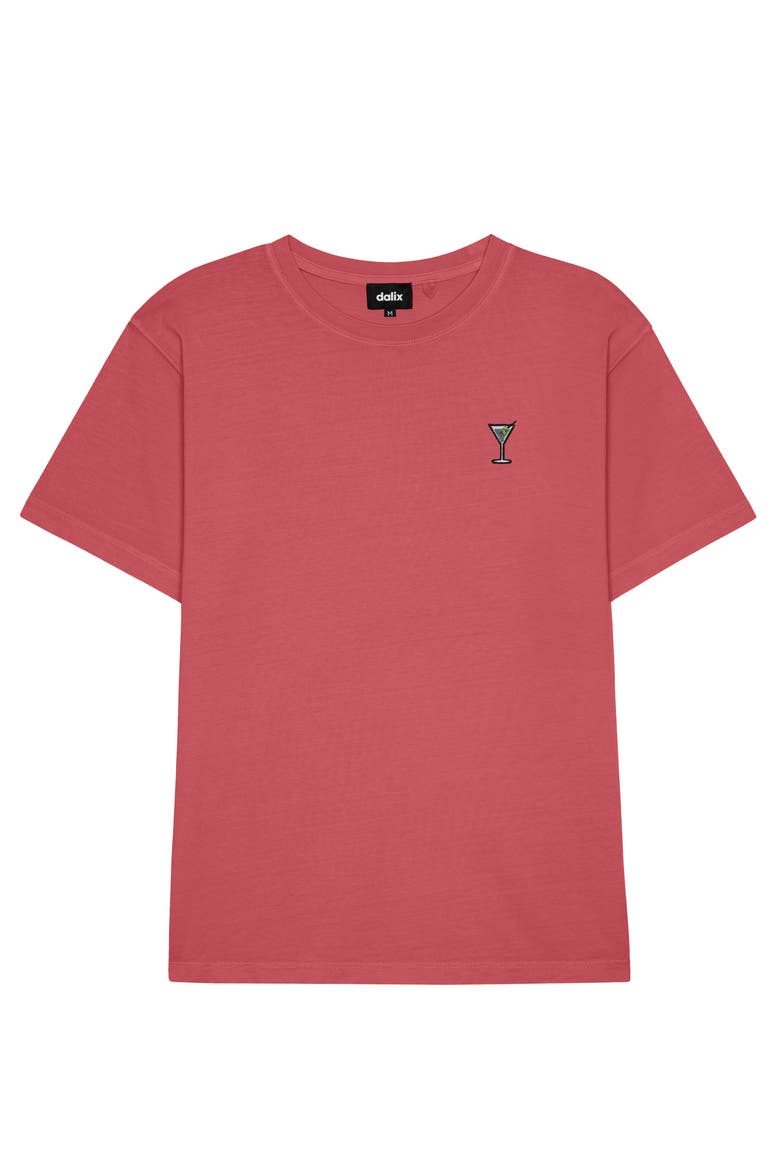 Mens Martini Midweight Garment Dye Tee, Main, color, Shiraz