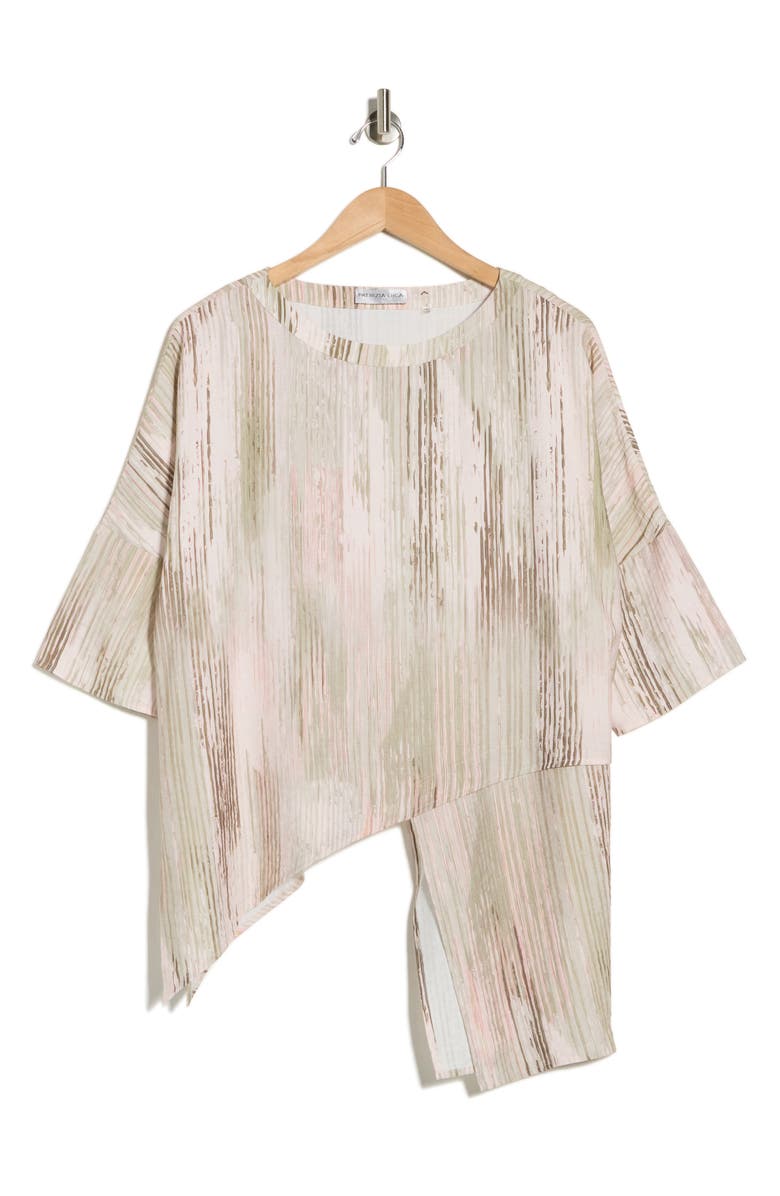 PATRIZIA LUCA Uneven Hem Tunic Shirt, Alternate, color, Pink