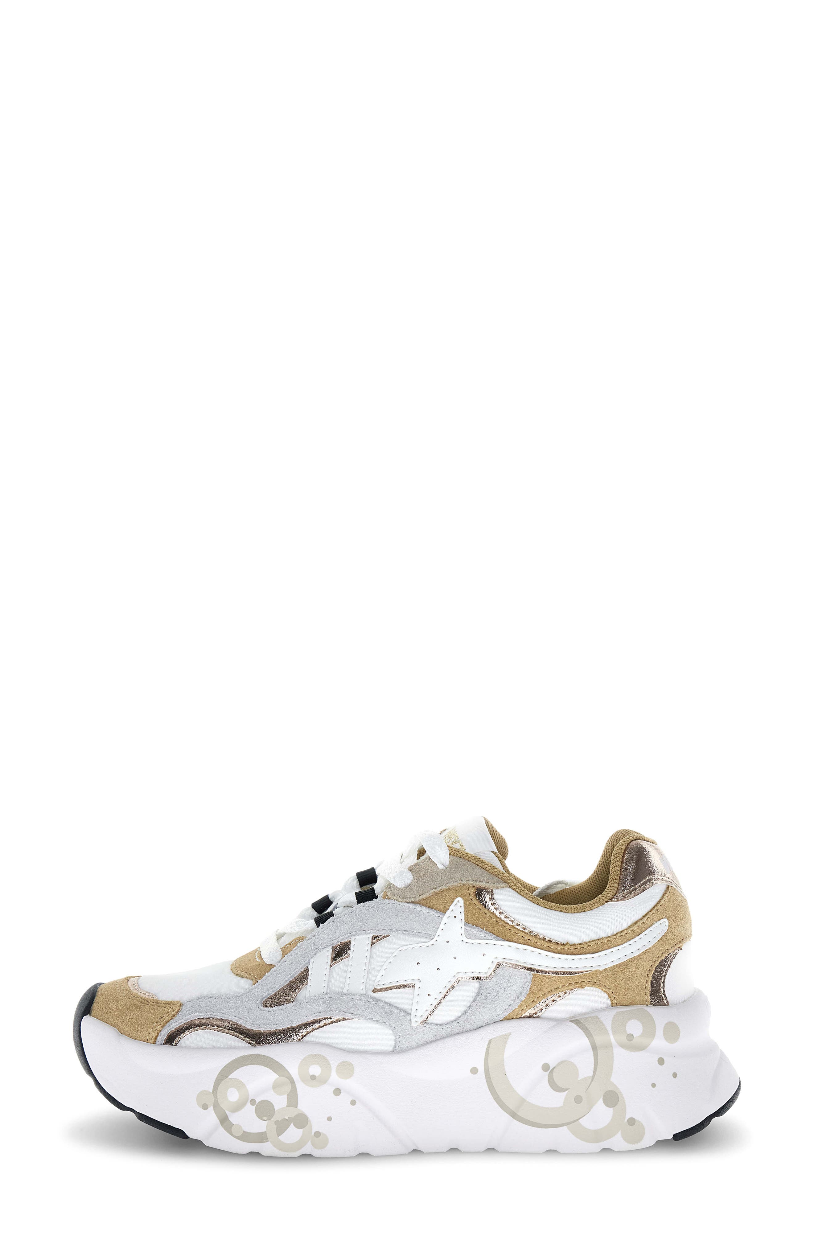 Ida Sneaker, Alternate, color, TAUPE WHITE