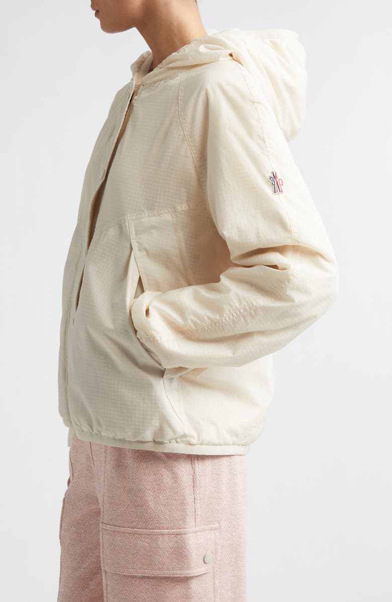 Moncler Grenoble Reversible Polartec<sup>®</sup> High Loft<sup>™</sup> Hoodie, Alternate, color, Milk/ Vanilla