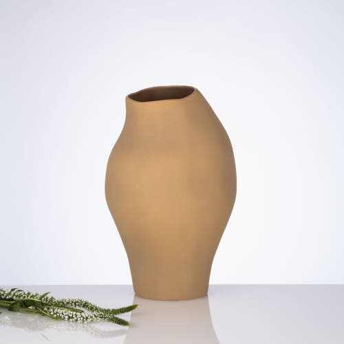 Dinadecor Mosco Vase In Brown