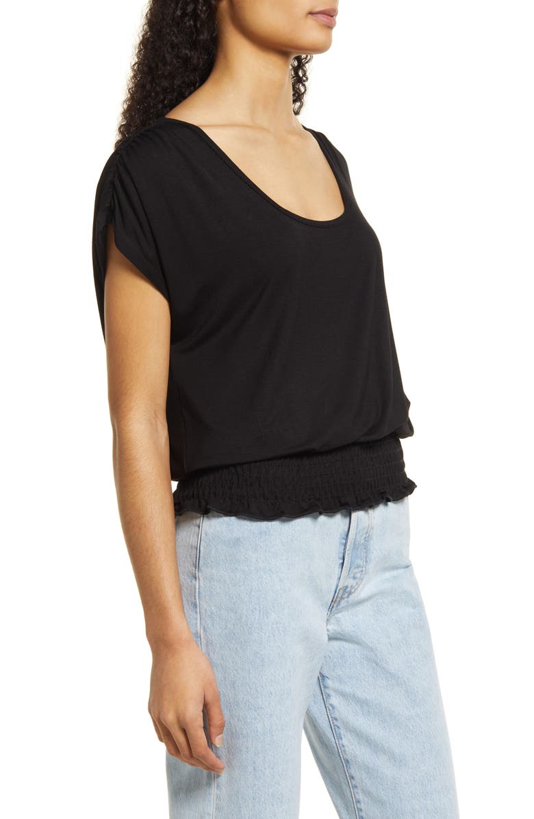 Loveappella Smocked Waist Top, Alternate, color,