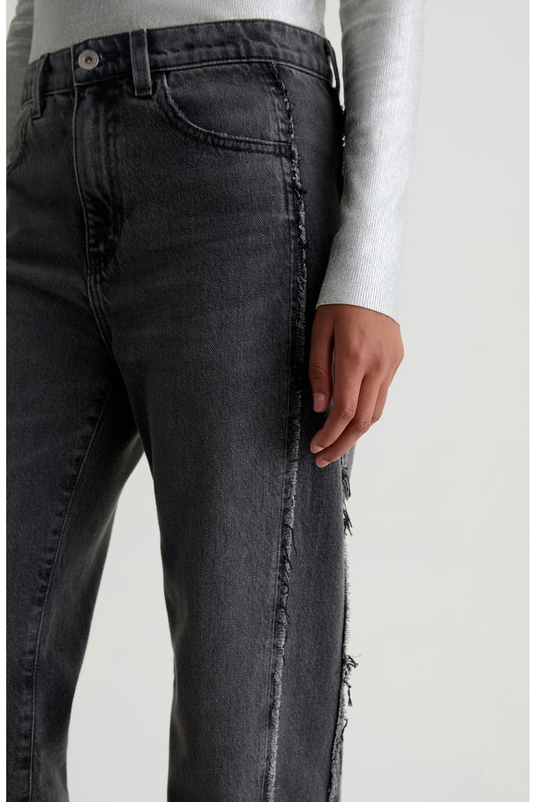 Brinley Fray Edge High Waist Straight Leg Jeans, Alternate, color, OVERNIGHT