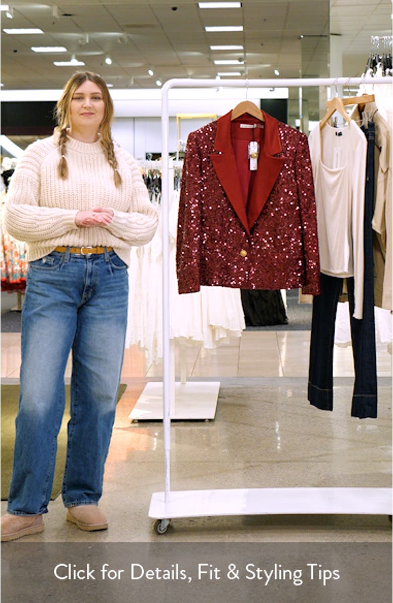 Devyn Boxy Sequin Blazer, sales video thumbnail