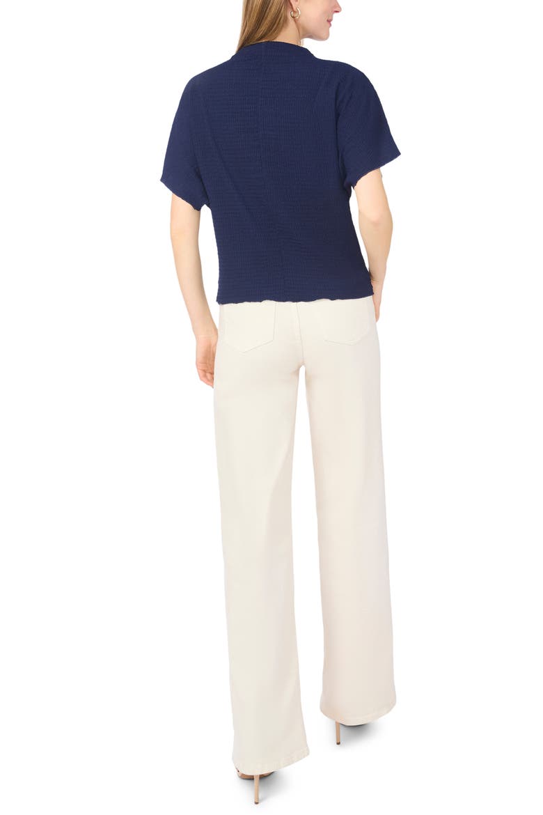 Textured Mock Neck Top, Alternate, color, CLASSIC NAVY