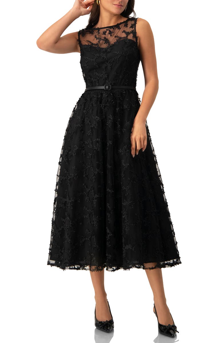 IVONNE Sleeveless Textured Maxi Dress, Alternate, color, Black