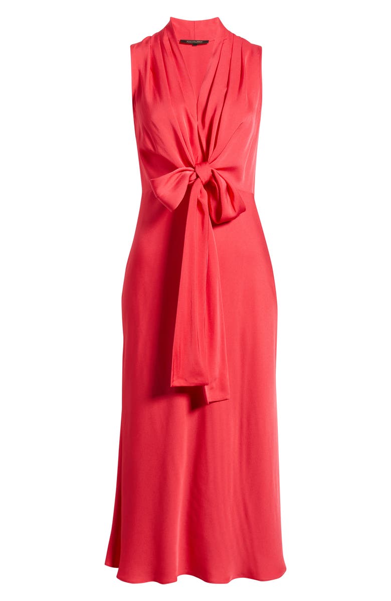 KOBI HALPERIN Lex Front Tie Midi Dress, Alternate, color, Poppy