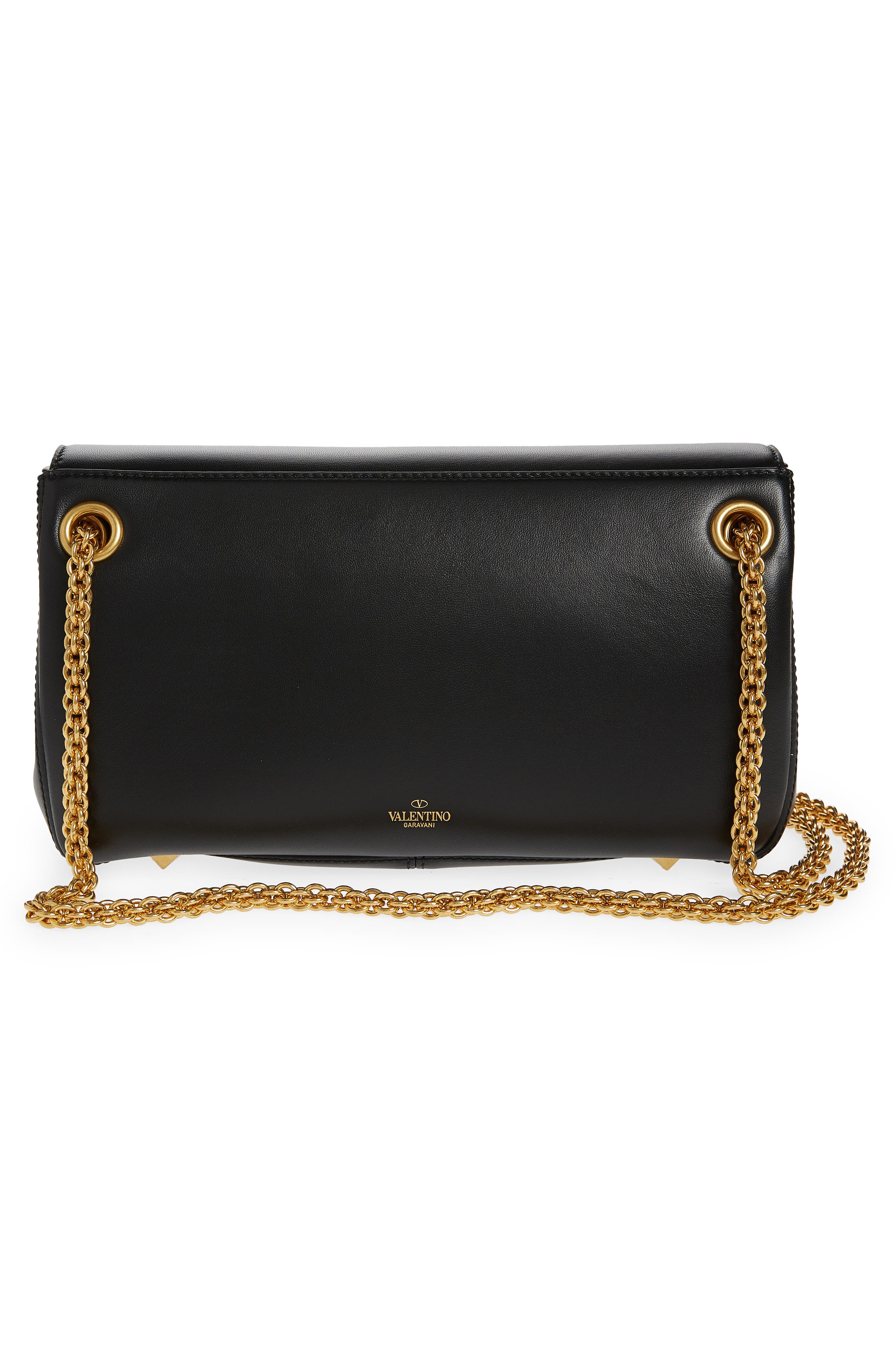 Valentino Garavani Stud Sign VLOGO Leather Shoulder Bag, Alternate, color, 