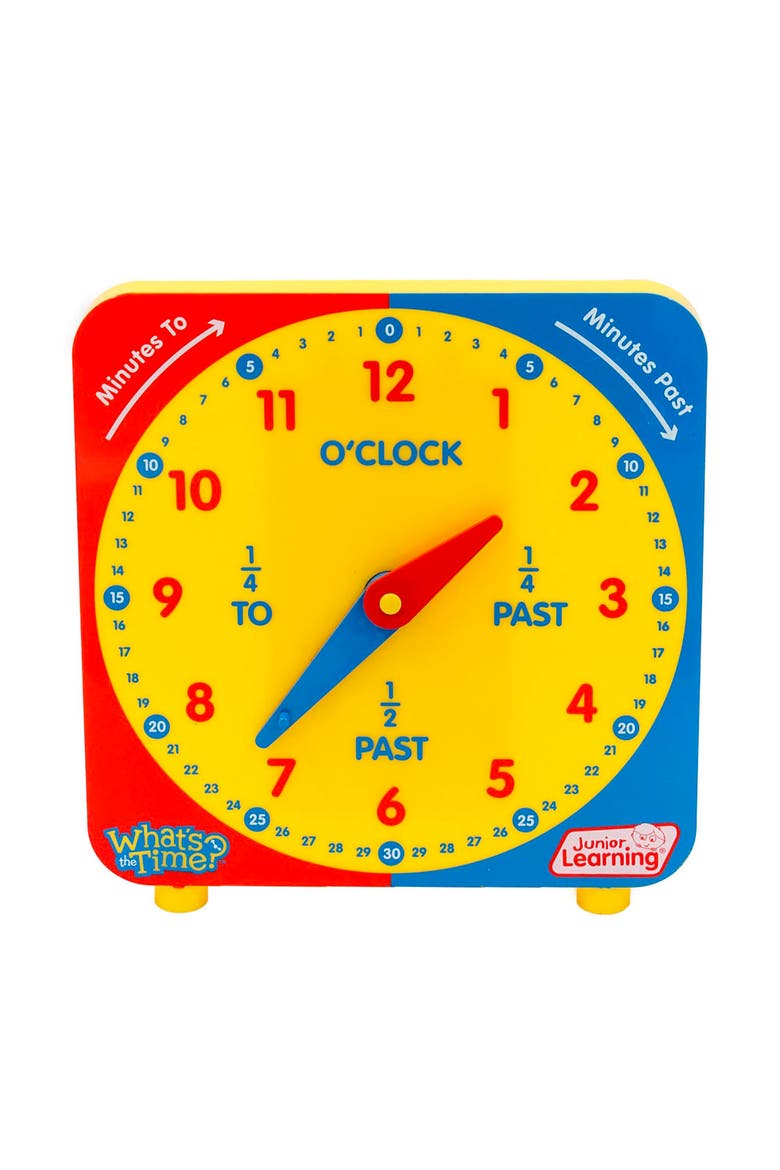 What's the Time Geared Clock Educational Toy, Alternate, color, Multicolored
