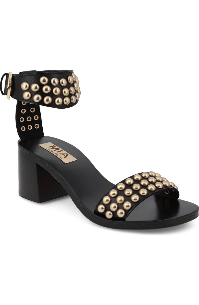 MIA Narelle Ankle Strap Sandal, Main, color, Black Bona