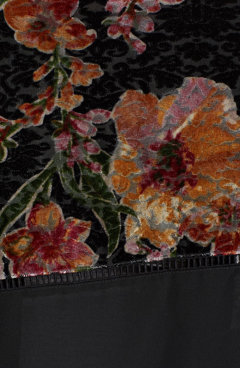 Love, Fire Burnout Floral Kimono, Alternate, color, 