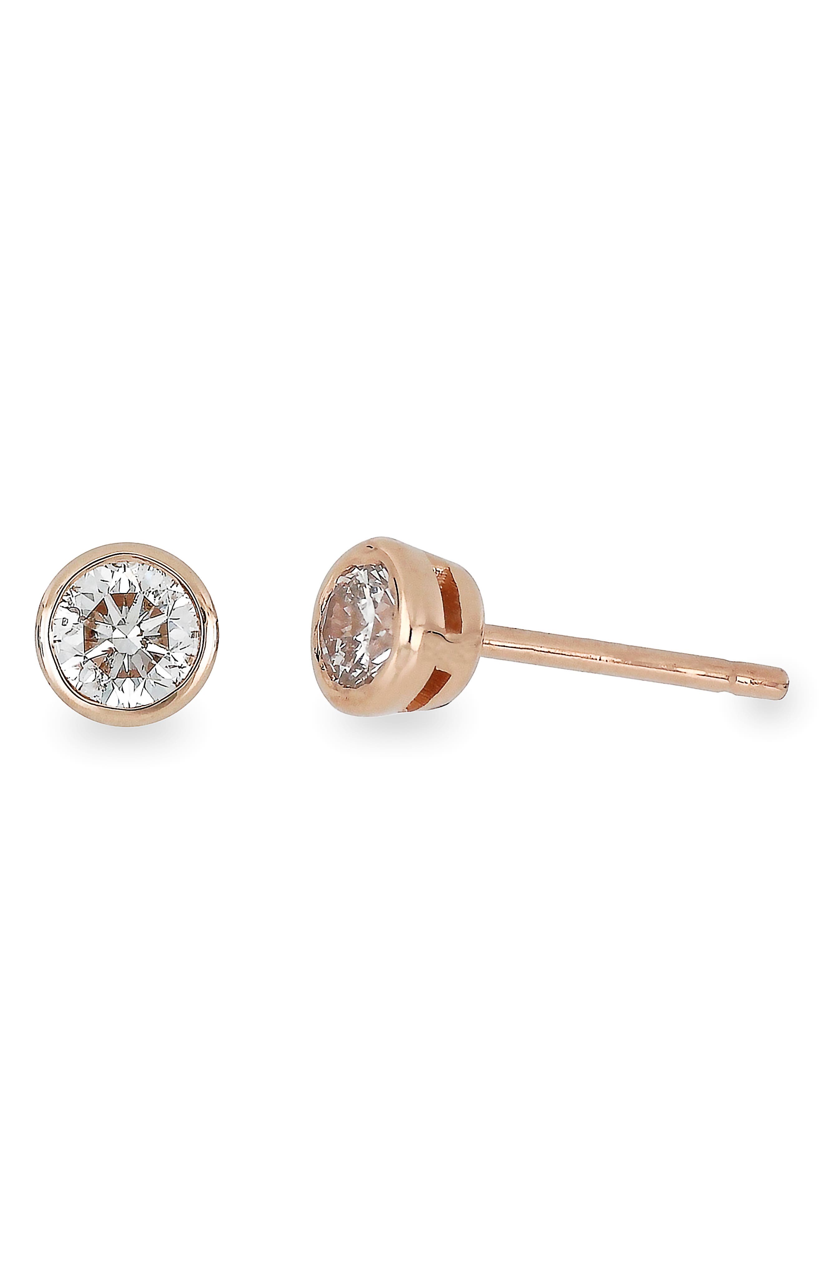 Bony Levy Diamond Bezel Stud Earrings - 1.00 ctw