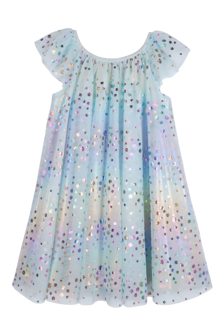 Kids' Float Foil Dress, Alternate, color, AQUA