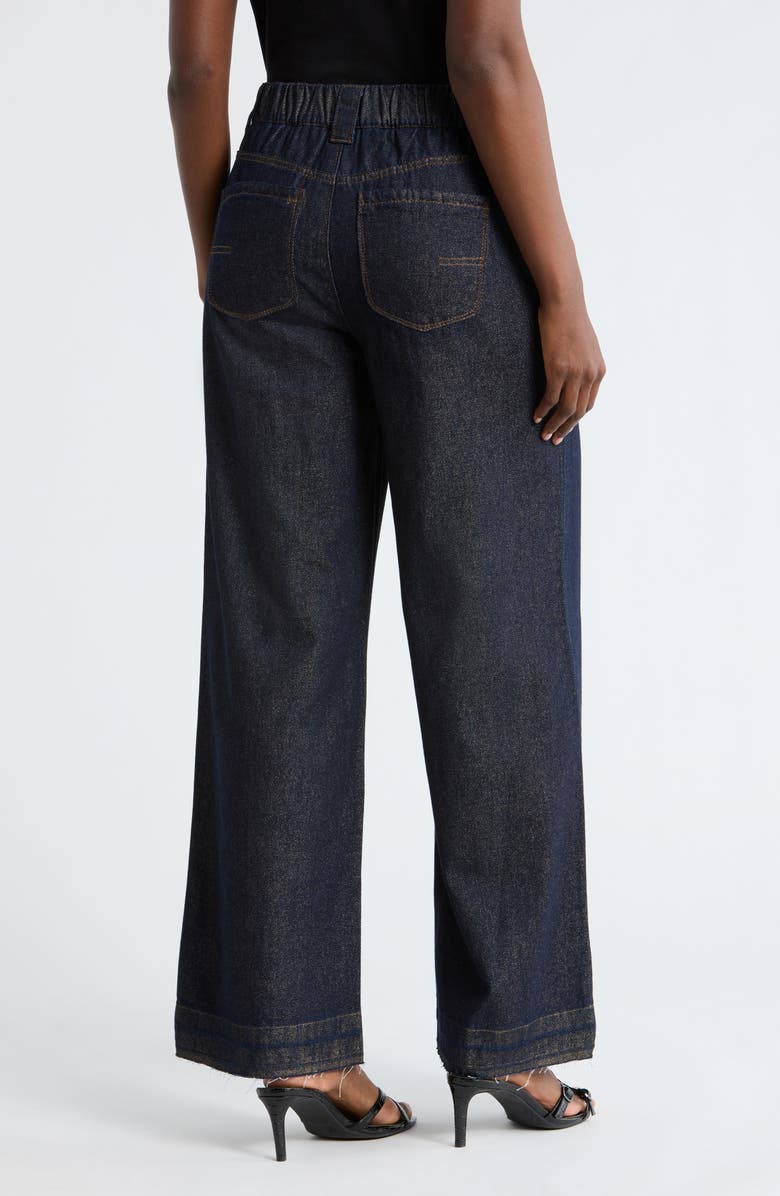 Democracy Cinch Waist High Waist Wide Leg Pants, Alternate, color, Indigo