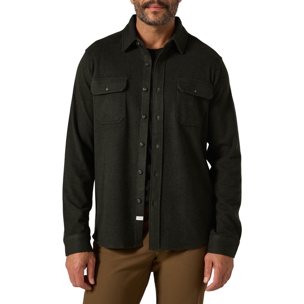 7 Diamonds Generation Stretch Flannel Button-up Shirt In Green