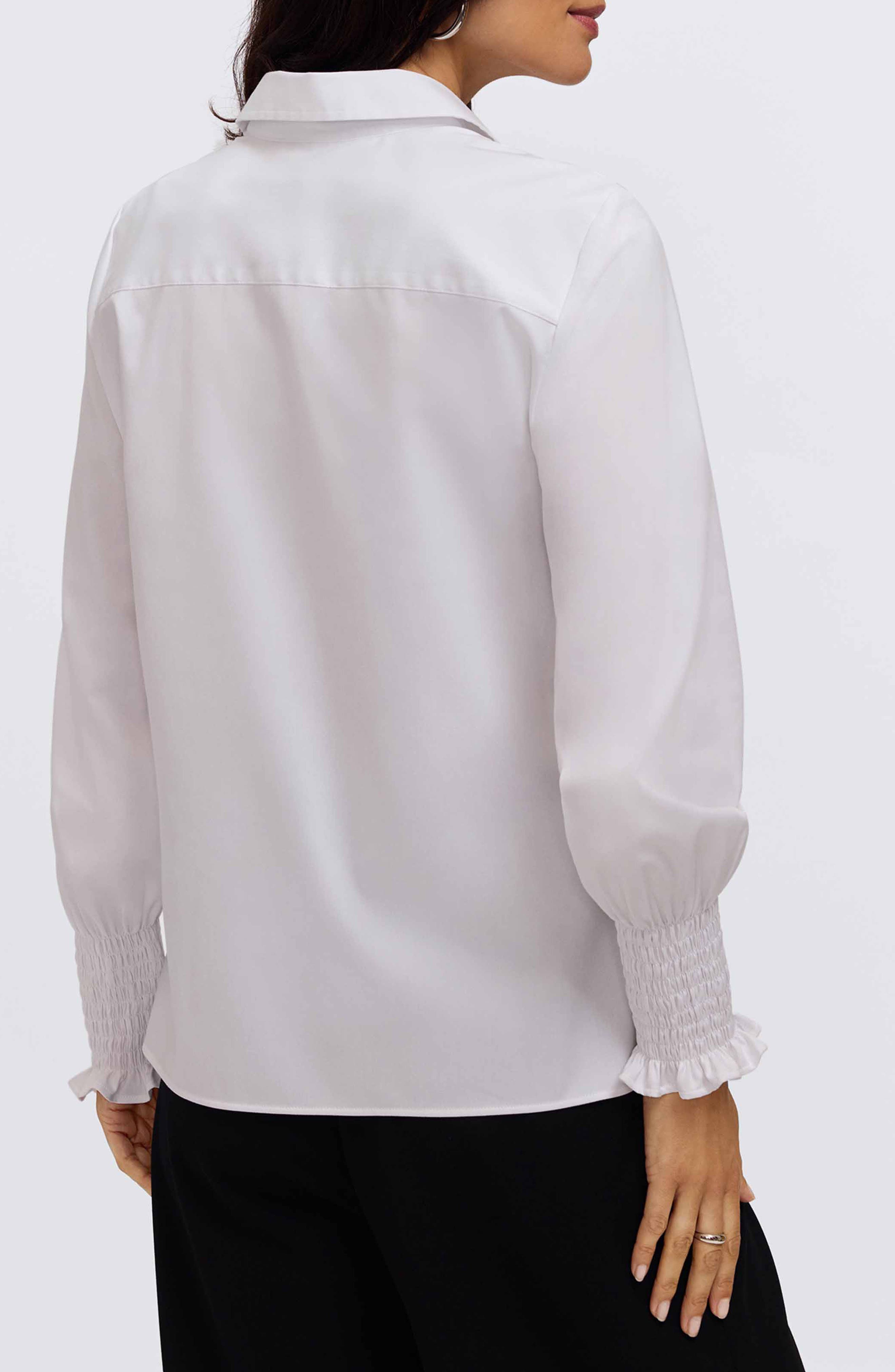 Avril Matte Sateen Button-Up Shirt - image 4