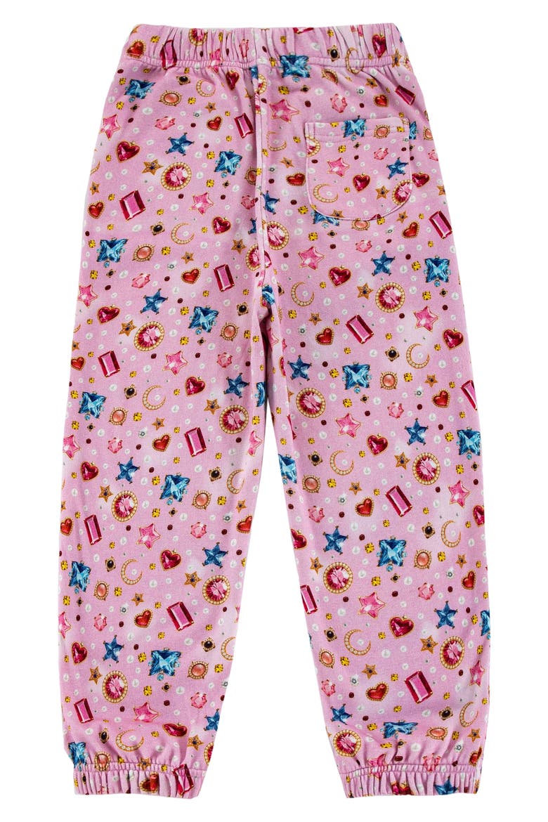 Kids' Soft Fleece Joggers, Alternate, color, GEMS AND PEARLS