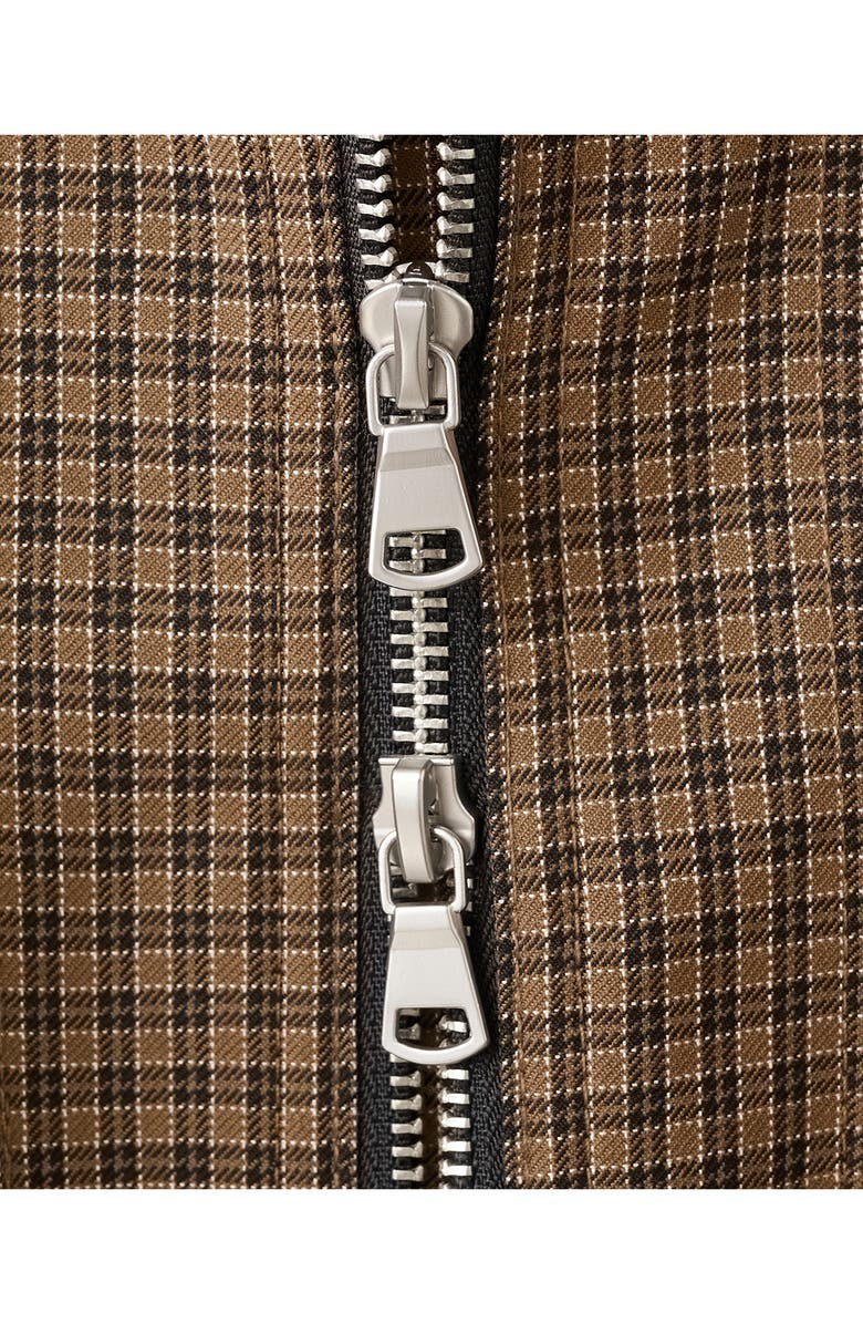 MANGO Josef Check Jacket, Alternate, color, Brown